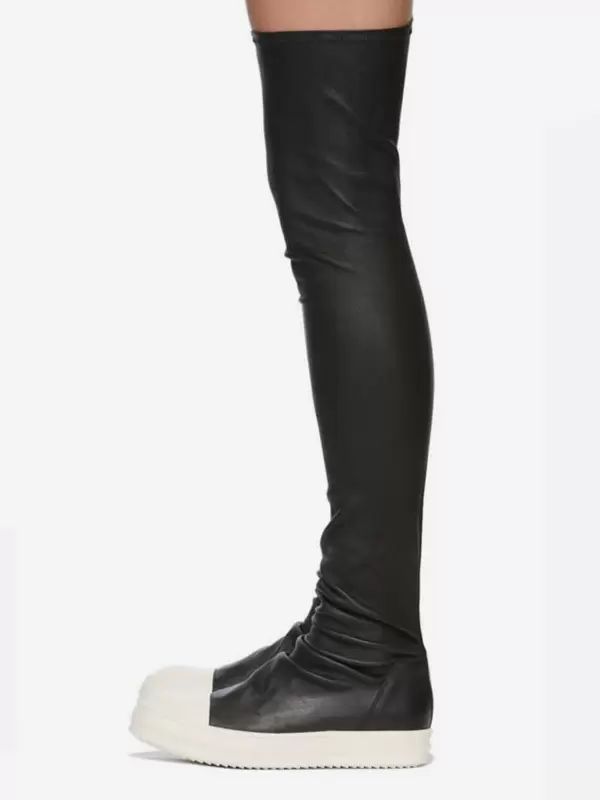 Boots | Over The Knee Boots Women Round Toe Stocking Ruched Thigh High Sneakers Boots Boots